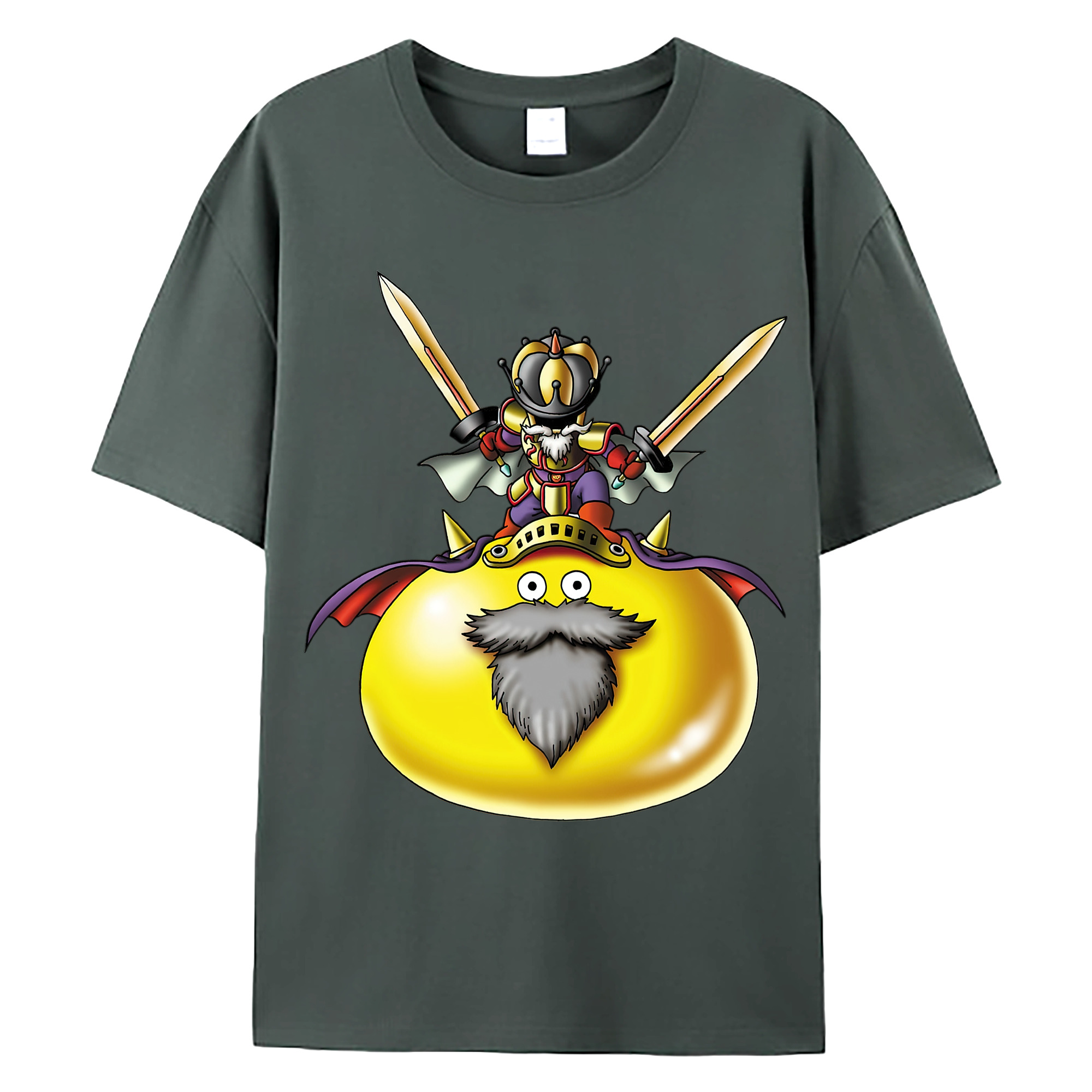 （画像用） ドラゴンクエスト Doragon Kuesuto Dragon Quest 綿100％ メンズ半袖Tシャツ｜肌触りやわらか＆通気性